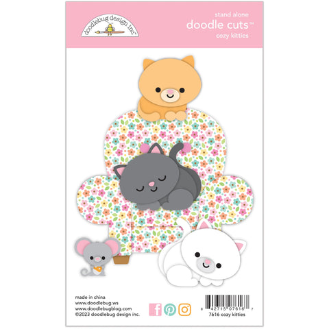 Doodlebug - Pretty Kitty - Doodle Cuts - Cozy Kitties / 7616
