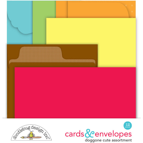 Doodlebug - Doggone Cute - Assortment Cards & Envelopes / 7668