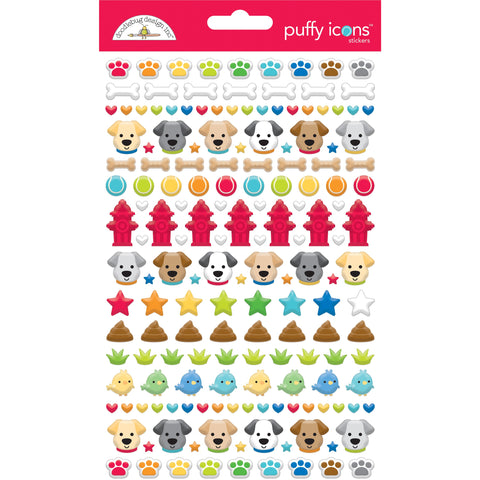 Doodlebug - Doggone Cute - Puffy Icons Stickers / 7688