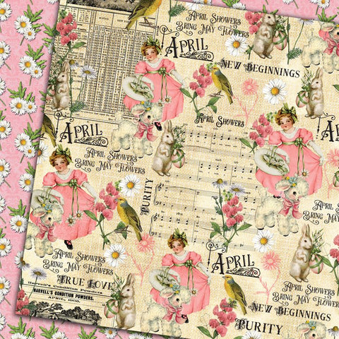 Country Craft Creations - Remember the Time Calendar Collection - 12x12 - Cotton Bristol