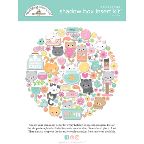 Doodlebug - Pretty Kitty - Shadow Box Kit / 8130