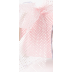 Ribbon - 2” Sheer Polka Dot / Light Pink