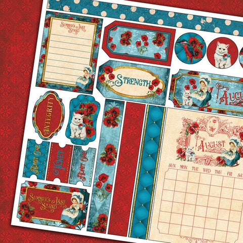 Country Craft Creations - Remember the Time Calendar Collection - 12x12 - Cotton Bristol