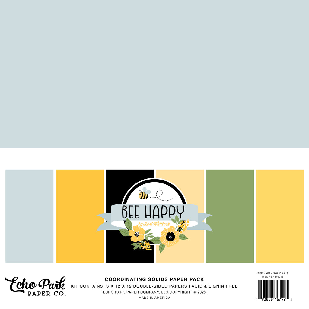 Echo Park - Bee Happy - 12x12 Coordinating Solids Kit
