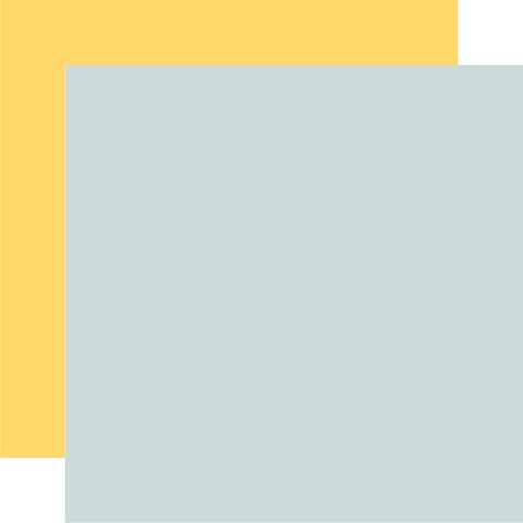 Echo Park - Bee Happy - 12x12 Single Sheet - Coordinating Solids - Lt Blue/Yellow