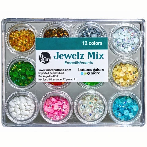 Buttons Galore & More - Shaker Embellishments - Jewelz - Holiday Mix / JZHoliday