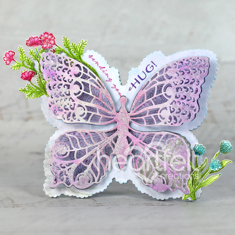 Heartfelt Creations - Floral Butterfly / Large - Cling Stamp/3951*