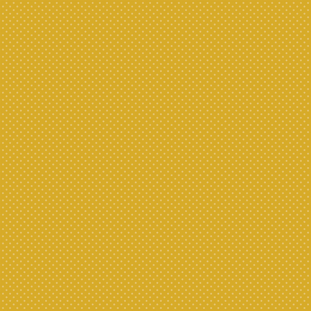 Carta Bella - Dots Cardstock 12 x 12 Single Sheets / Mustard Yellow Dots