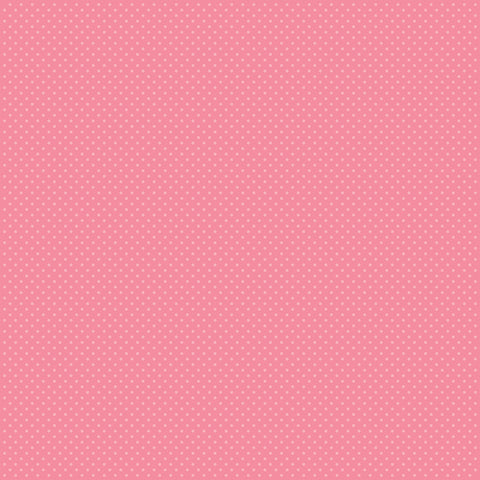 Carta Bella - Dots Cardstock 12 x 12 Single Sheets / Bubble Gum Pink Dots