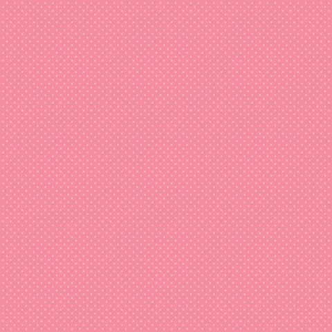 Carta Bella - Dots Cardstock 12 x 12 Single Sheets / Bubble Gum Pink Dots