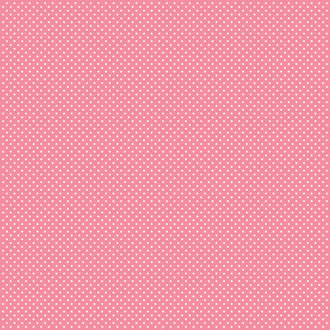 Carta Bella - Dots Cardstock 12 x 12 Single Sheets / Bubble Gum Pink Dots