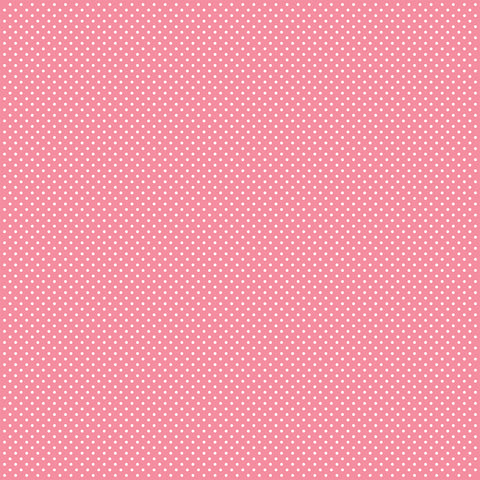 Carta Bella - Dots Cardstock 12 x 12 Single Sheets / Bubble Gum Pink Dots