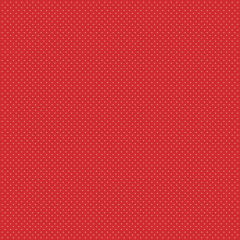Carta Bella - Dots Cardstock 12 x 12 Single Sheets / Red Dots