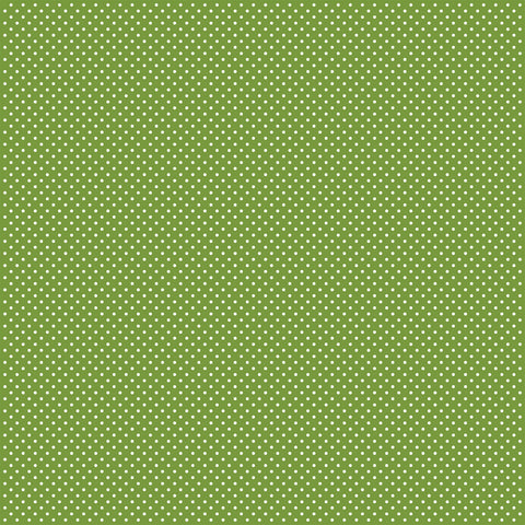 Carta Bella - Dots Cardstock 12 x 12 Single Sheets / Leaf Green Dots