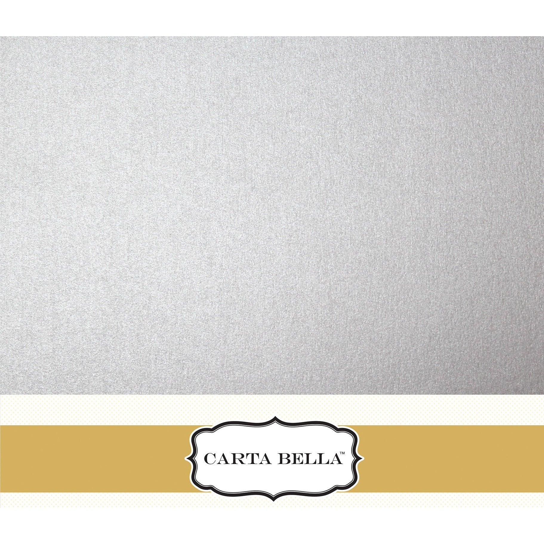 Carta Bella Designer Shimmer 92 lb Cover Cardstock 12 inchx12 inch-Light Silver