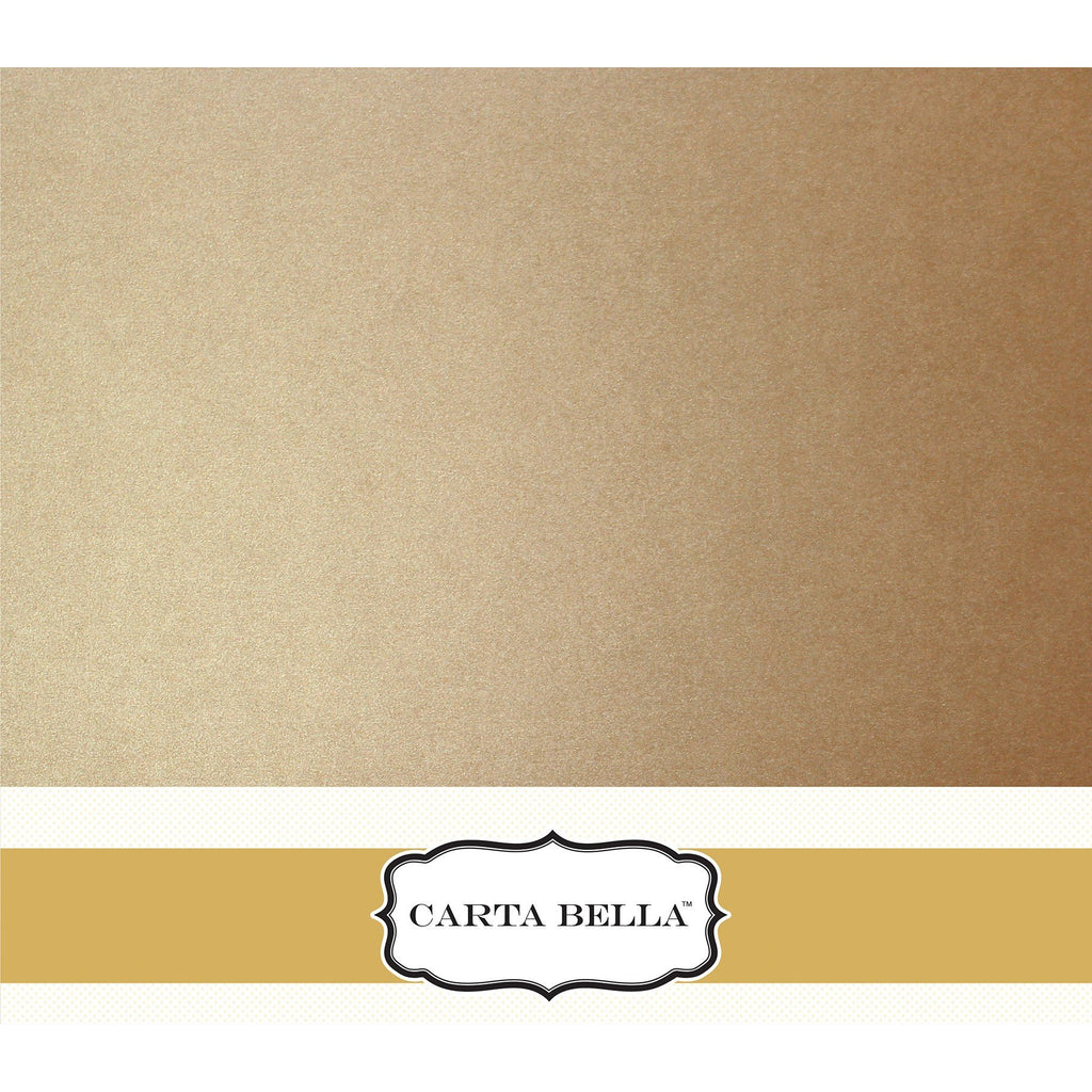 Carta Bella - Shimmer Cardstock 12 x 12 Single Sheets / Caramel
