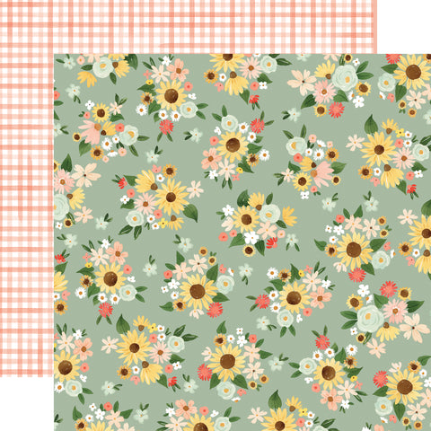 Carta Bella - Homemade - 12x12 Single Sheet / Floral Clusters