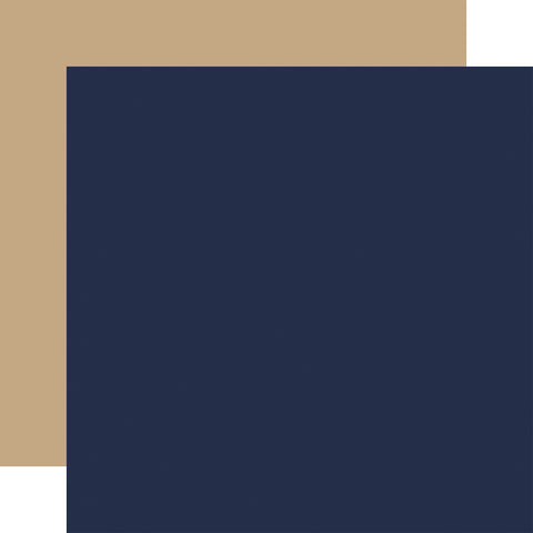 Echo Park - Call Of The Wild - 12x12 Single Sheet - Coordinating Solids - Navy/Tan ***40% OFF SALE***