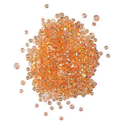 Buttons Galore & More - Shaker Embellishments - Crystalz Rhinestone Embellishments - Peach / CRZ114