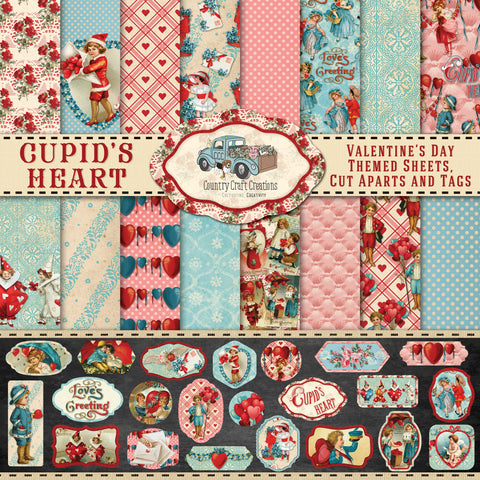 Country Craft Creations - Cupid's Heart - 12x12 - Cotton Bristol