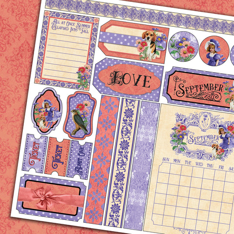 Country Craft Creations - Remember the Time Calendar Collection - 12x12 - Cotton Bristol
