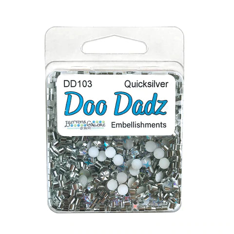 Buttons Galore & More - Shaker Embellishments - Doo Dadz - Quick Silver/DD103