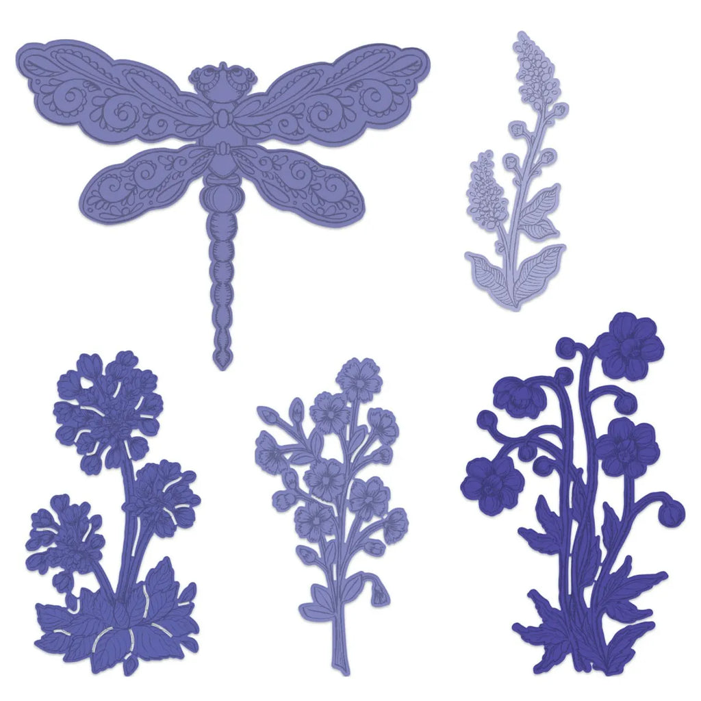 Heartfelt Creations - Decorative Dragonfly Collection - Dargonfly Florals Die/7396*
