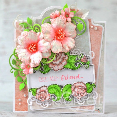 Heartfelt Creations - Floral Banners - Stamp Set - Elegant Rose Banner / 3968**