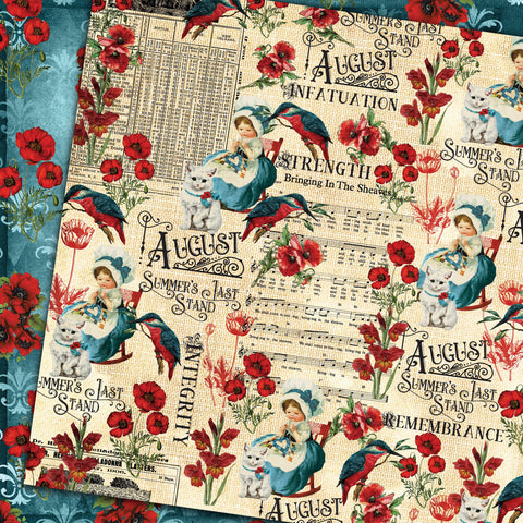 Country Craft Creations - Remember the Time Calendar Collection - 12x12 - Cotton Bristol