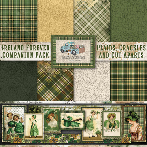 Country Craft Creations - Ireland Forever Companion Pack- 12x12 Cotton Bristol 10 Sheets.