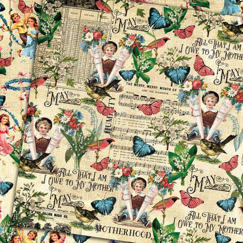 Country Craft Creations - Remember the Time Calendar Collection - 12x12 - Cotton Bristol