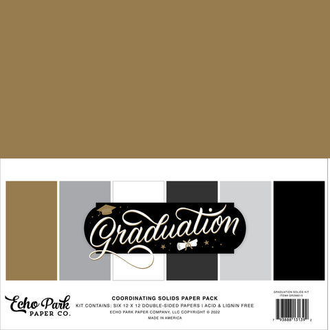 Echo Park - Graduation - 12x12 Coordinating Solids Kit