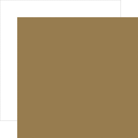 Echo Park - Graduation - 12x12 Single Sheet - Coordinating Solids - Tan/White