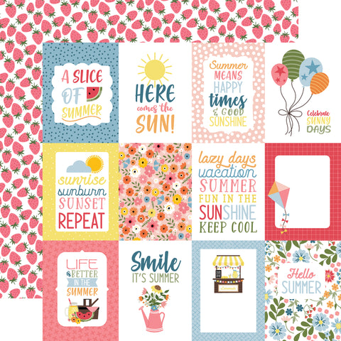 Echo Park - Here Comes The Sun - 12x12 Single Sheet / 3x4 Journaling Cards