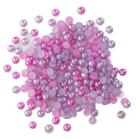Buttons Galore & More - Shaker Embellishments - Half Pearlz - Lilac / HPZ103