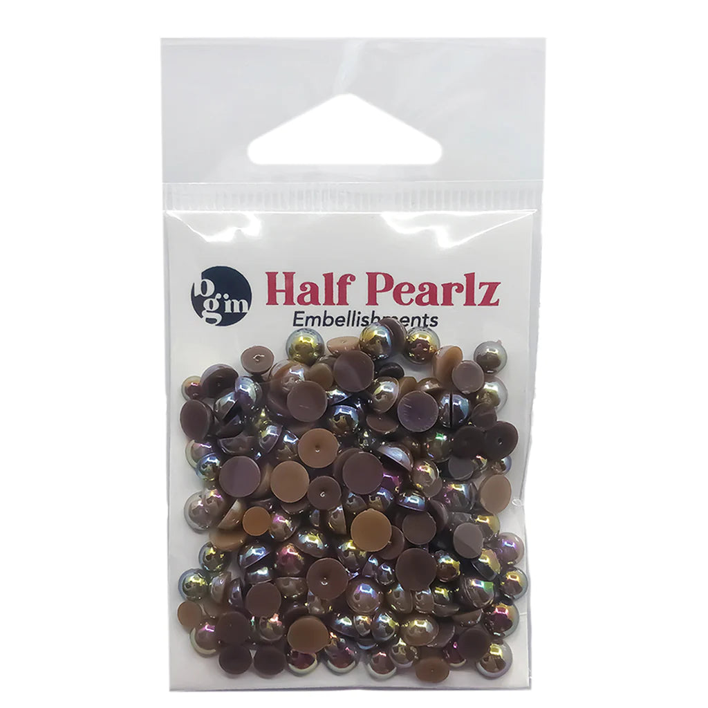 Buttons Galore & More - Shaker Embellishments - Half Pearlz - Boardwalk / HPZ206
