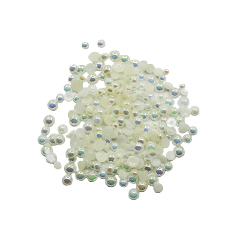 Buttons Galore & More - Shaker Embellishments - Half Pearlz - Snow Capped / HPZ207