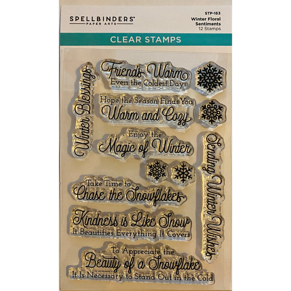 Spellbinders - Stamp - Winter Florals / 12 stamps