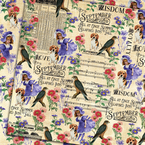 Country Craft Creations - Remember the Time Calendar Collection - 12x12 - Cotton Bristol