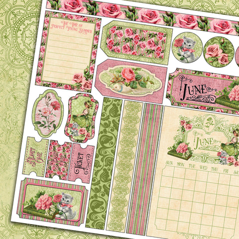 Country Craft Creations - Remember the Time Calendar Collection - 12x12 - Cotton Bristol