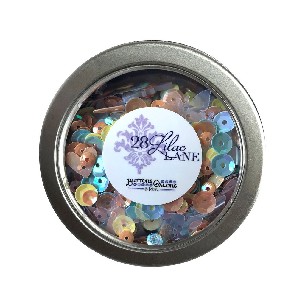Buttons Galore & More - Shaker Embellishments - Sequins in Tins - Spring Butterflies / LL307