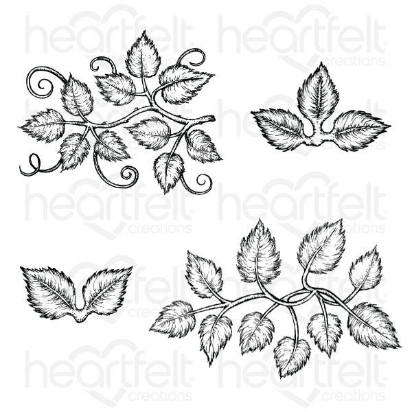 Heartfelt Creations - Leafy Accents - Cling Stamp/3835**