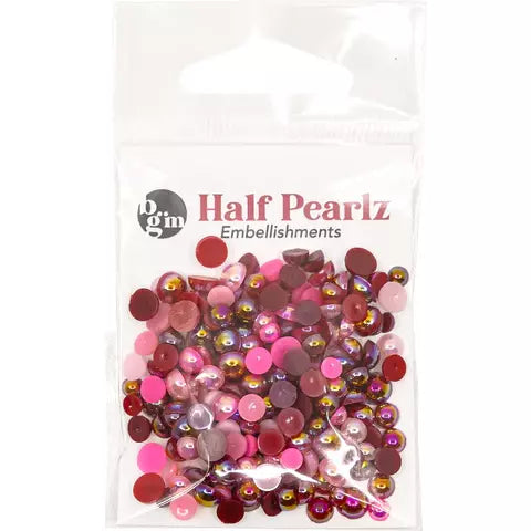Buttons Galore & More - Shaker Embellishments - Half Pearlz - Love Story / HPZ216