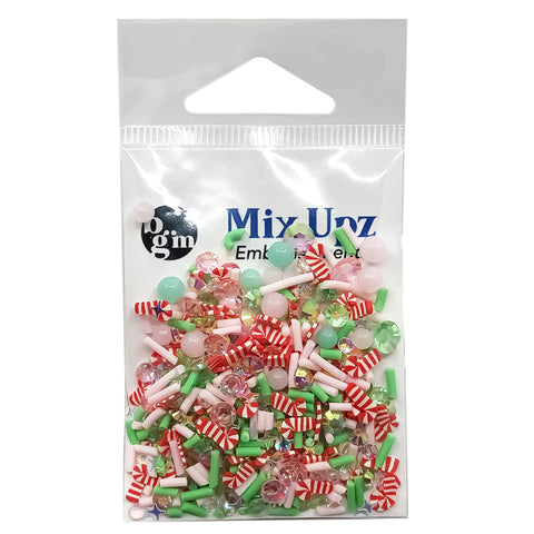 Buttons Galore & More - Shaker Embellishments - Mix Upz - Happy Christmas / MXZ112