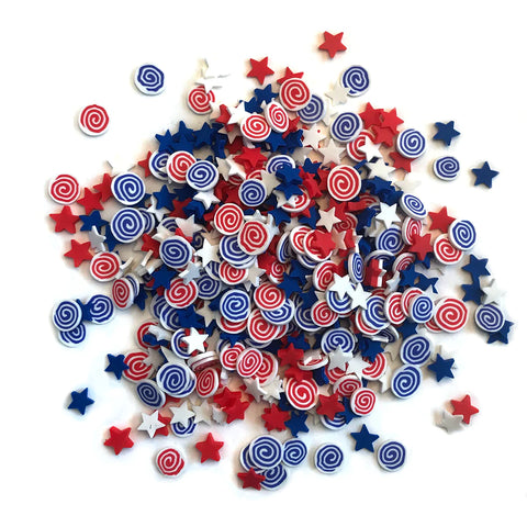 Buttons Galore & More - Shaker Embellishments - Sprinkletz - Firecrackers/NK113