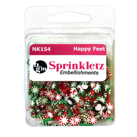 Buttons Galore & More - Shaker Embellishments - Sprinkletz - Happy Feet/NK154