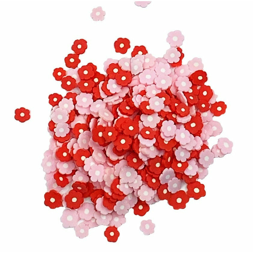 Buttons Galore & More - Shaker Embellishments - Sprinkletz - Valentine Flowers/NK159