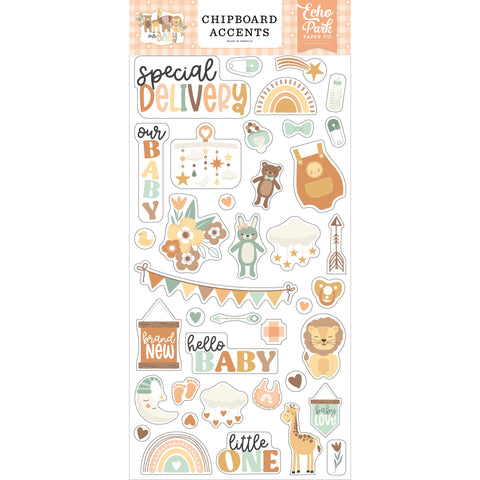 Echo Park - Our Baby - 6x13 Chipboard - Accents