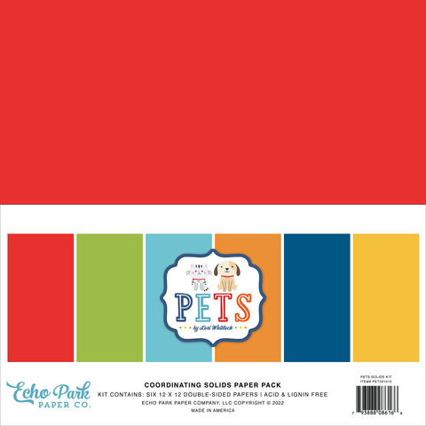Echo Park - Pets - 12x12 Coordinating Solids Kit