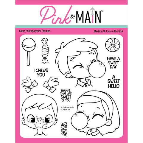Pink & Main - Stamp Set - 6x6 I Chews You